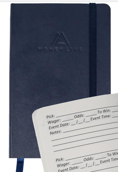MoneyLine Sports Betting Notebook - 3.5 x 5.5in to Track Bets, 100 Page Betting Book for Football, Basketball & More