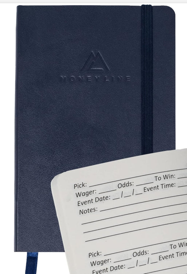 MoneyLine Sports Betting Notebook - 3.5 x 5.5in to Track Bets, 100 Page Betting Book for Football, Basketball & More