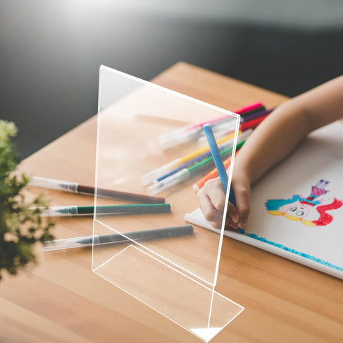 Transparent Slant Board Rack for Writing, Lightweight Acrylic Painting Board, Anti-skid Drawing Desk Board