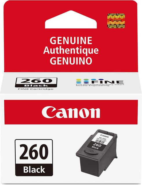 Canon PG-260 Genuine Black Ink Cartridge, Compatible with TS5320/6420/6420a,TR7020/7020a