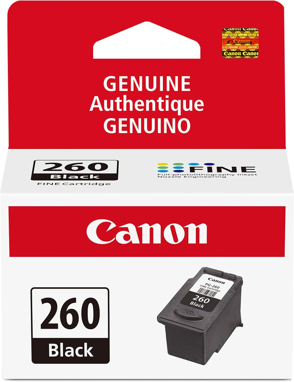 Canon PG-260 Genuine Black Ink Cartridge, Compatible with TS5320/6420/6420a,TR7020/7020a
