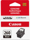 Canon PG-260 Genuine Black Ink Cartridge, Compatible with TS5320/6420/6420a,TR7020/7020a