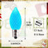 C7 LED Christmas Light Bulbs - 25 Pack Blue - 0.5W for Outdoor String Lights, Holiday Decoration