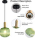 8 Inch Green Glass Pendant Lights Small Modern Chandelier Pendant Lighting Mid Century Hanging Lights Adjustable
