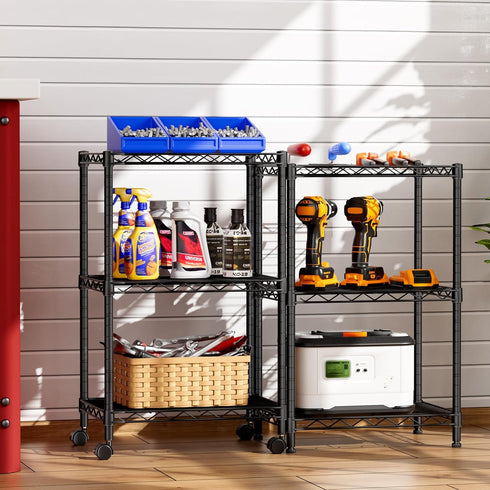 3 SINGAYE Small Wire Shelves Kitchen Pantry Close Home Organizers and Storage Bathroom Shelf Laundry Room Organization