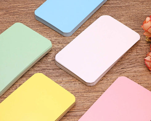 Tupalizy 100PCS Small Blank Paper Message Note Business Cards, Double-Sided Mini Greeting Place Name Vocabulary Cards