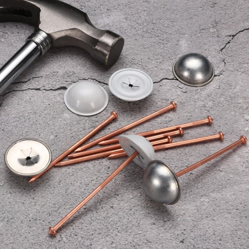 PATIKIL 100pcs CD Weld Pins, 120mm Insulation Stud Welder Pins for Repair Boat and Self Locking Washer