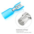 Wirefy 150 PCS Wire Spade Connectors, Female Heat Shrink Quick Disconnect Electrical Spade Terminals, Blue