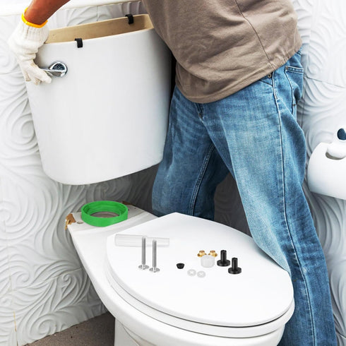 OSALADI Universal Toilet Tank to Bowl Repair Kit - Gasket Kit Inside Tank Toilet Repair Kit, Tank Sealing Replacement