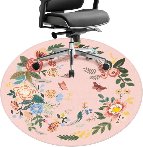 ujdnspda Office Chair Mat for Hardwood Floor 47"X 47" Round Gaming Rolling Chairs