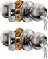 Veise Keys Alike Door Knob Set 2-Pack, Bedroom Door Lock with Keys,