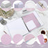 Ctosree 5 Sets Heavy Duty 3 Ring Binder 1 Inch with 2 Pockets, 5 Tab Dividers, 8.5 x 11 Inch, Warm Color