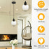 BoostArea Modern Pendant Light Fixtures, Industrial Hanging Ceiling Lamp with Clear Glass Shade, Pendant Lighting