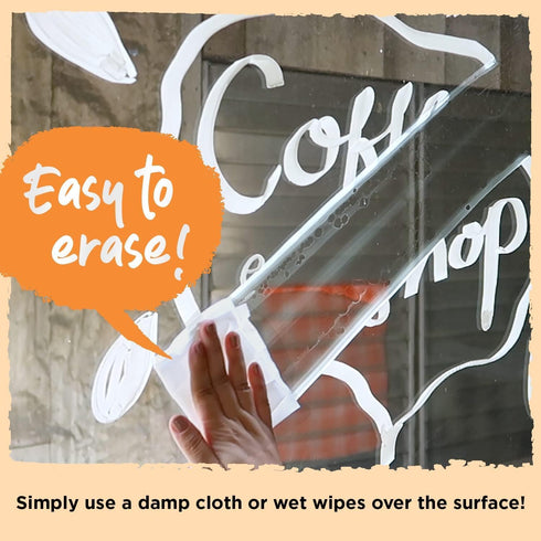 8 15mm 3 1 28g Washable Window Markers for Cars - Jumbo, in Nib, Ink - Liquid Chalk Markers for Chalkboard, Blackboard