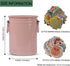 Pen Holder Cup for Desk, 2 Pack (Pink) with 60 Pcs Cute Animal & 50 Pcs Inspirational Stickers, Metal Marker Organizer