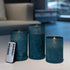 ANGELLOONG Blue Flameless Candles with Remote, Flickering Led Candles with Timer, Electric Pillar Candles for Bathroom
