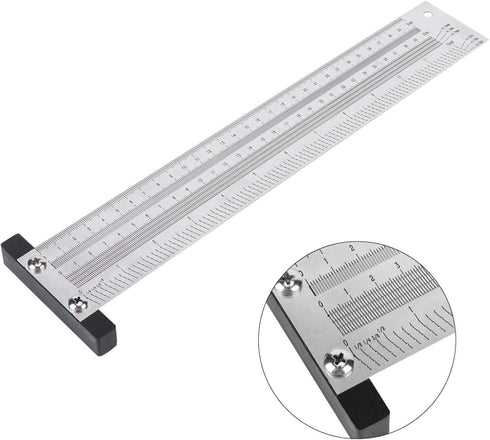 Ultra Precision Scribing Ruler 12in, Anti-Rust Stainless Steel Woodworking Marking Tool for Gauging and Measuring