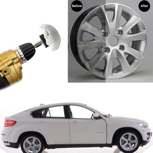 Polishing Pad Buffing Wheel Kit, White Flannelette 5 Pack for Metal, Aluminum, Stainless Steel, Wood