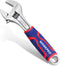 WORKPRO 8-Inch Adjustable Wrench, Premium Cr-V Steel with Rubber Anti-Slip Grip, Wide Jaw Opening, Metric/SAE Scales