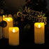 iZAN 1PCS Battery Operated Flameless LED Candle with Timer, Waterproof Flickering Decorative Light
