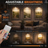 JKHTBDM 3 Dimmable, 360 (2 Pack) Wall Mounted Lights,Rechargeable RGB Color Changing Wall Sconces, Color Temps & Remote