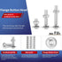 M6 x 18mm Flanged Button Head Socket Cap Screws, 20Pcs Stainless Steel Bolts, Nuts, Washers by SG TZH