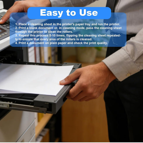 Fukaisu 30Pcs 11.2x8.26in Printer Cleaning Sheets, Universal Cleaning Paper for Inkjet Printers Removes Dust & Debris