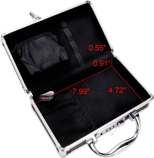 Vaultz Medicine Safe Case with Combination Lock - Pack of 3, 8.35 x 5 x 2.5, Black