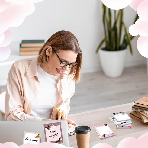 Sabary 9 Pads Sticky Notes - 3.15 x 3.94 Inches Cute Self-Sticky Note Pads, Colored Adhesive Notepad for Memo Reminder,