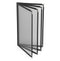 6 Pcs Black Menu Covers, 8.5x14 Legal Size, 4Page 8View menu Holder,