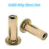 25Pcs Steel Multi Grip Rivet Nuts - Pre Bulbed Shank Zinc-Plated Flat Head Threaded Insert Nut Construction Fasteners