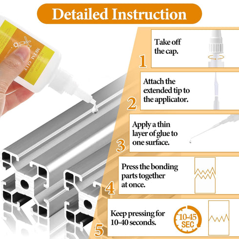 50g Metal Glue, Strong Instant Heavy Duty Waterproof Adhesive for Metal, Stone, Glass, Jewelry Repair