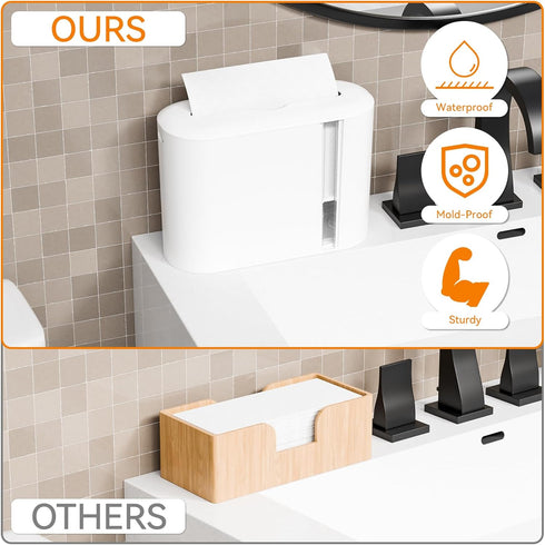 Yieach Countertop,Home,Bathroom Commercial Touchless Paper Towel Dispenser for and Kitchen,White Multifold Paper Towel