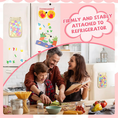 clelize 2 Pack 2) Star Reward Jar System, Magnetic Reward Jar, Star & Heart Reward Jars for Kids, Reward Chart