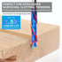 EANOSIC 1/4" Shank,1-1/4" 3 Inch, Compression Spiral Router Bits Cutting Length, Extra Long Carbide UP Down Cut CNC