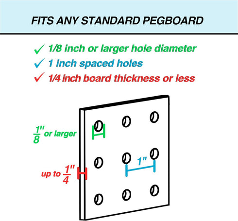 6 Pack Pegboard Bins Black Extra Large - Hooks to Any Peg Board - Organize Hardware, Accessories, Attachments