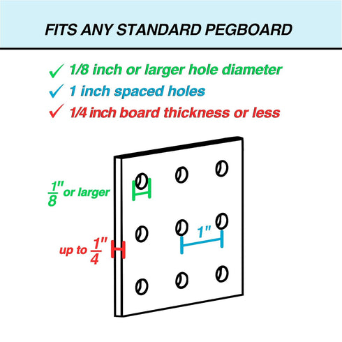 Pegboard Bins 3 Pack Clear Large, Organize Hardware, Accessories & Small Parts for Workbench, Garage Storage & Craft