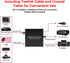 Optical to Coaxial Digital Audio Converter Adapter, Bi-Directional Coaxial to/from SPDIF Optical Audio Signal Converter