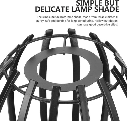 6.29X5.51X5.51 Inch GANAZONO Geometric Pendant Light Shade Hollowed Metal Lampshade Modern Hanging Lampshade Cover