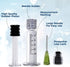 10 Pack Borosilicate Glass Luer Lock Syringe, 1ml Reusable Glass Syringes for Arts, Crafts, Lab, Thick Liquids