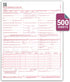 CMS 1500 1500 02/12) 8-12" 11", 500 Pack NextDayLabels - / HCFA Insurance Claim Forms - Laser/Ink-Jet Compatible (New