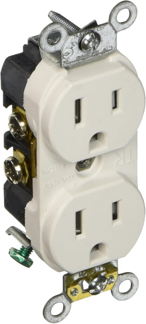 Leviton 131-TBR15-00W 15A Tamp Resis Outlet, White