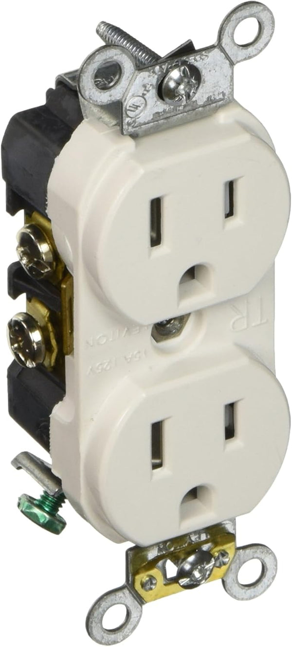 Leviton 131-TBR15-00W 15A Tamp Resis Outlet, White