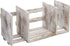 MyGift Rustic Whitewashed Wood Expandable Desktop Bookshelf/Adjustable Tabletop Organizer Rack