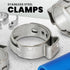 PUDS0038 3/8 Inch Oetiker Stainless Steel Crimp Rings, 360 Deg Stepless, Narrow Band, One Clamp Size