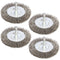 4PCS 3 Inch Stainless Steel Wire Wheel Brushes Kit for Drill with 1/4-Inch Shank, Wire Wheels for Grinders