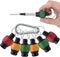 Navaris Ball Grip Bit Holder Set - Carabiner Ring for Holding Drill