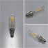 T6/T25 Bulb, E12 Dimmable, 25W (2W), 2700K 200LM, 6 Pack LED Edison Candelabra Base, Equivalent Warm White, Clear Glass