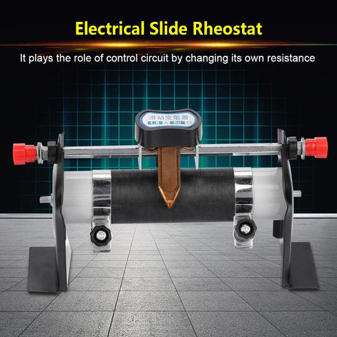Sliding Rheostat, 1.5A 50O Metal Physics Electrical Slide Rheostat for Laboratory Researching Tool