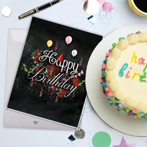 The Best Card Company Large Birthday Card with Envelope (8.5 x 11 Inch) - Fun Wordy Celebration Card J6479CBDG